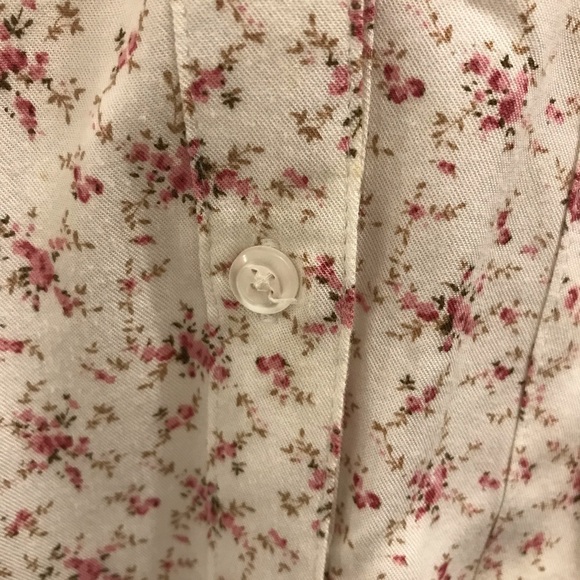 Rails Floral Button Down Shirt XS long sleeves pink white - Picture 4 of 9